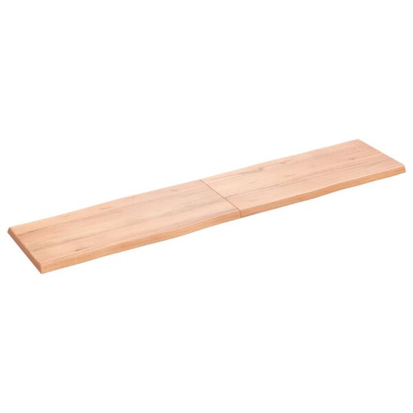 vidaXL Επιφ Τραπεζιού Αν Καφέ 180x40x(2-4)εκ.Ακατέργ. Μασίφ Ξύλο Δρυός