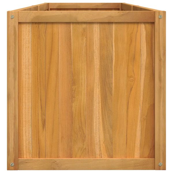 vidaXL Ζαρντινιέρα Υπερυψωμένη 150 x 50 x 50 εκ. από Μασίφ Ξύλο Teak