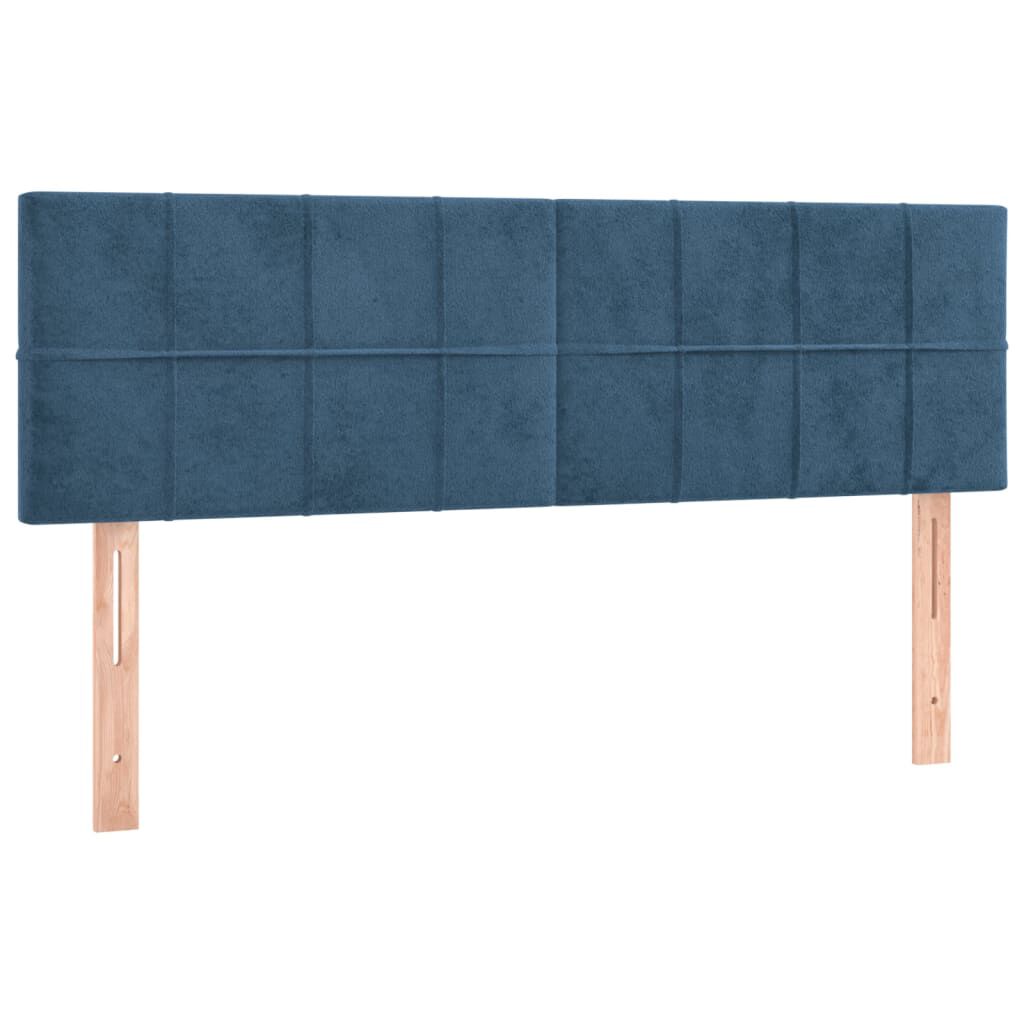 vidaXL Κεφαλάρια Κρεβατιού 2 τεμ. Σκ. Μπλε 72x5x78/88 εκ. Βελούδινα