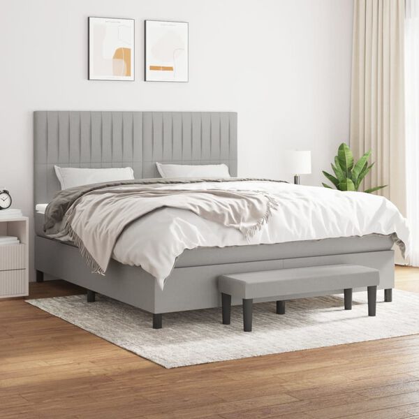 vidaXL &Kappa;&rho;&epsilon;&beta;ά&tau;&iota; Boxspring &mu;&epsilon; &Sigma;&tau;&rho;ώ&mu;&alpha; &Alpha;&nu;. &Pi;&rho;ά&sigma;&iota;&nu;&omicron; 160x200&epsilon;&kappa; &Upsilon;&phi;&alpha;&sigma;&mu;ά&tau;&iota;&nu;&omicron;