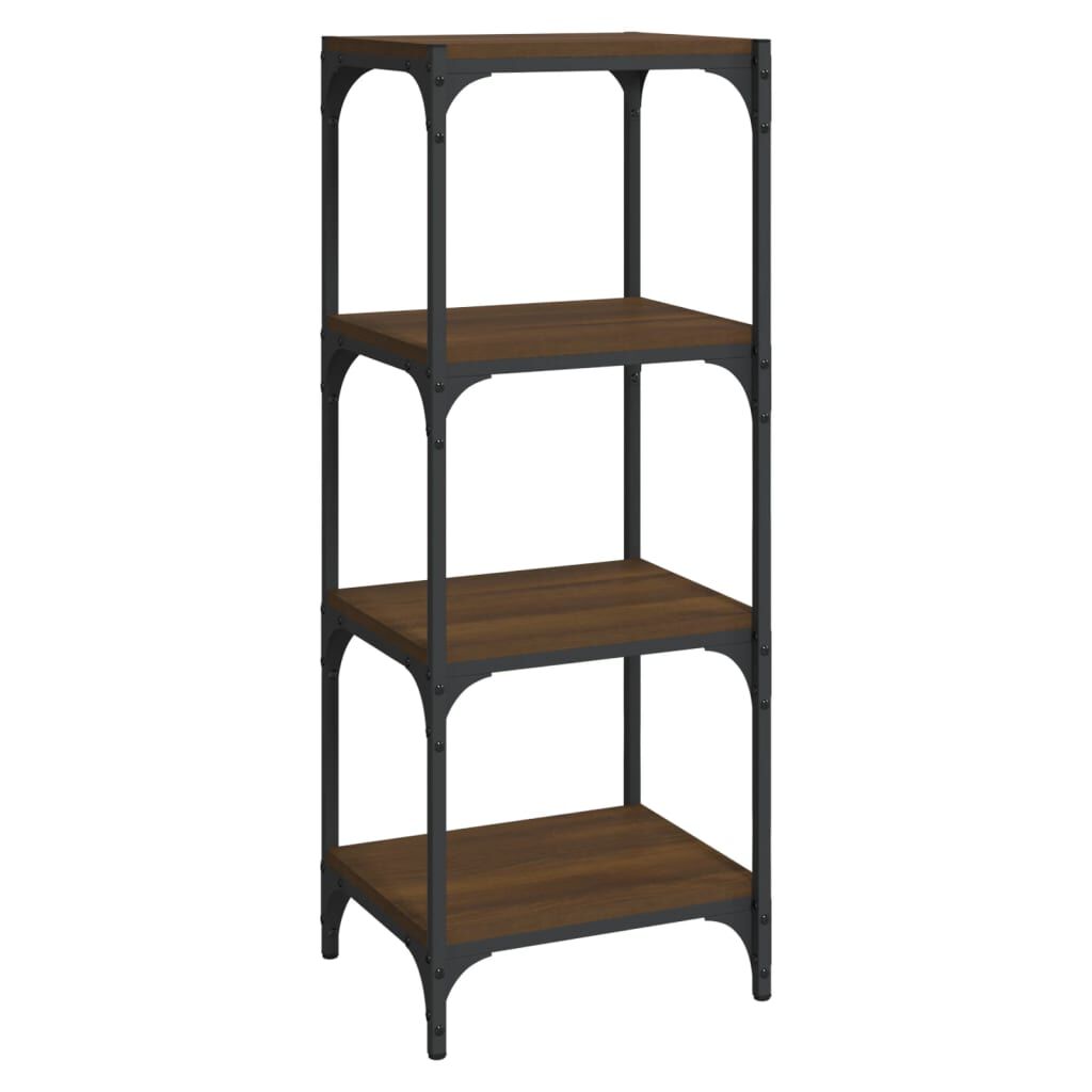 vidaXL Βιβλιοθήκη Καφέ Δρυς 40x33x100 εκ. Επεξεργασμένο Ξύλο & Ατσάλι