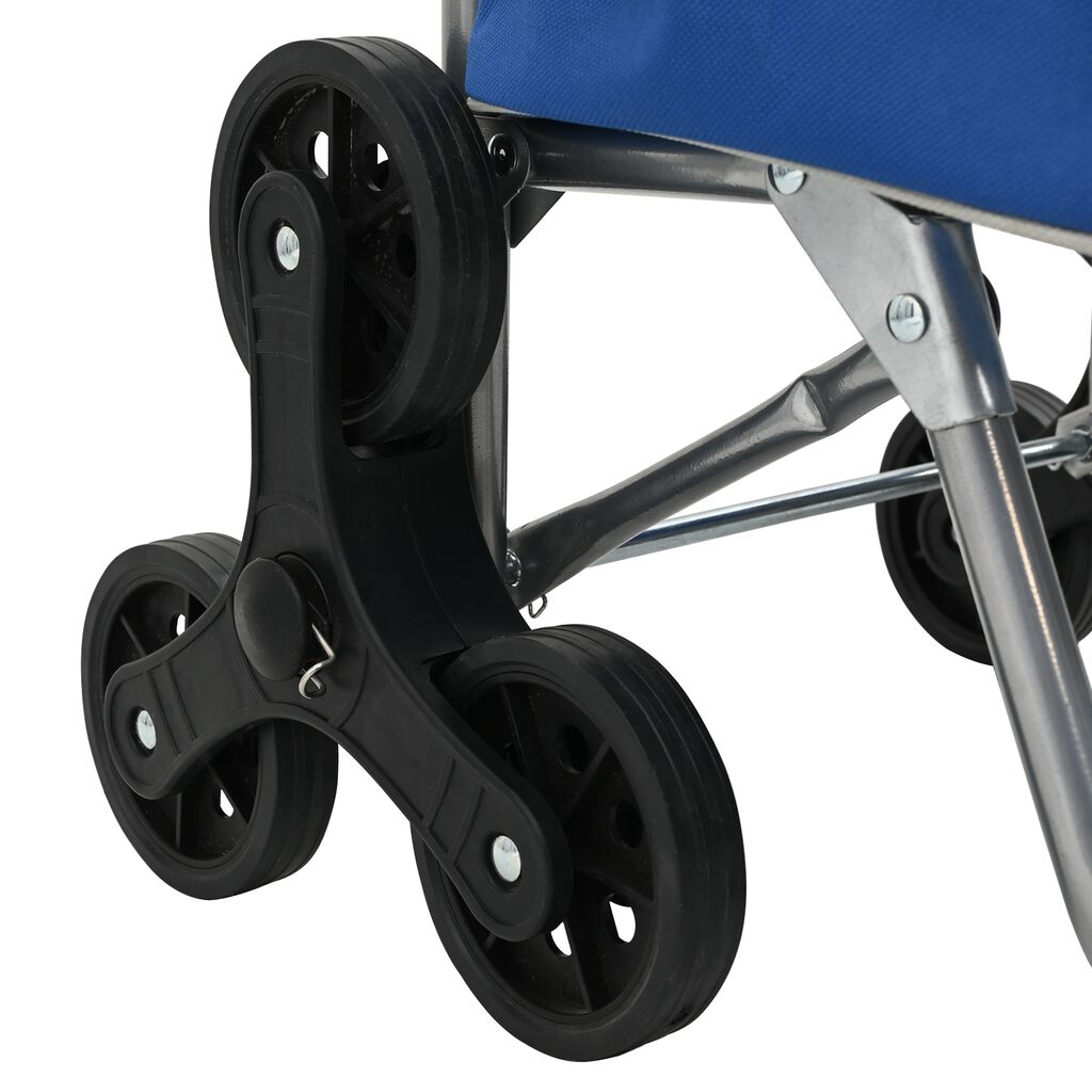vidaXL Καρότσι Αγορών Μπλε 39.5 x 36 x 92.5 εκ Ύφασμα Oxford