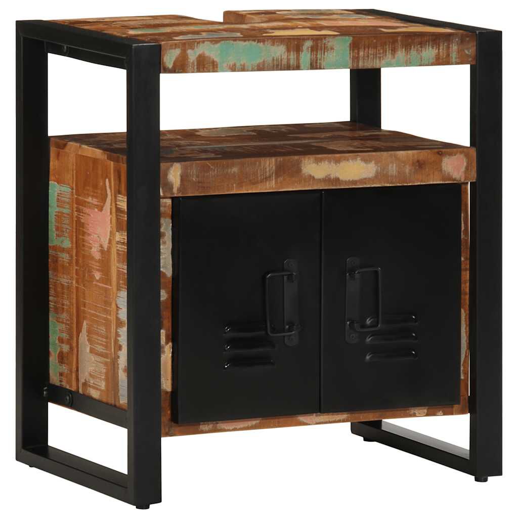 vidaXL ντουλάπι νιπτήρα μπάνιου 55x35x60 cm στερεό ξύλο αναγεννημένο