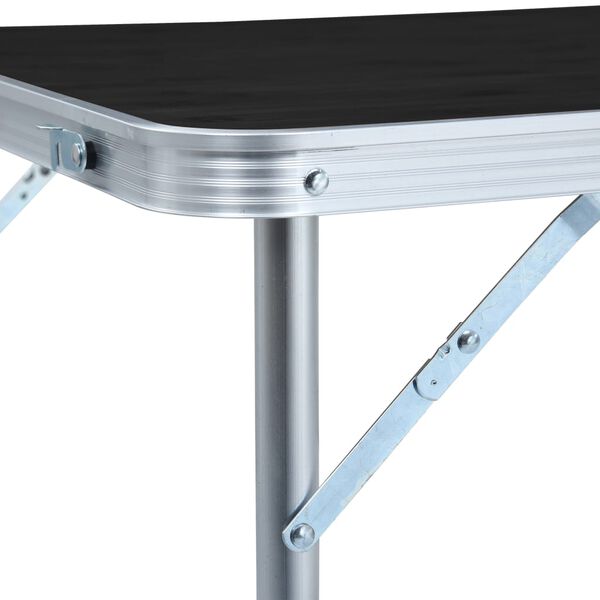 vidaXL Τραπέζι Κάμπινγκ Πτυσσόμενο Γκρι 120 x 60 εκ. Αλουμινίου