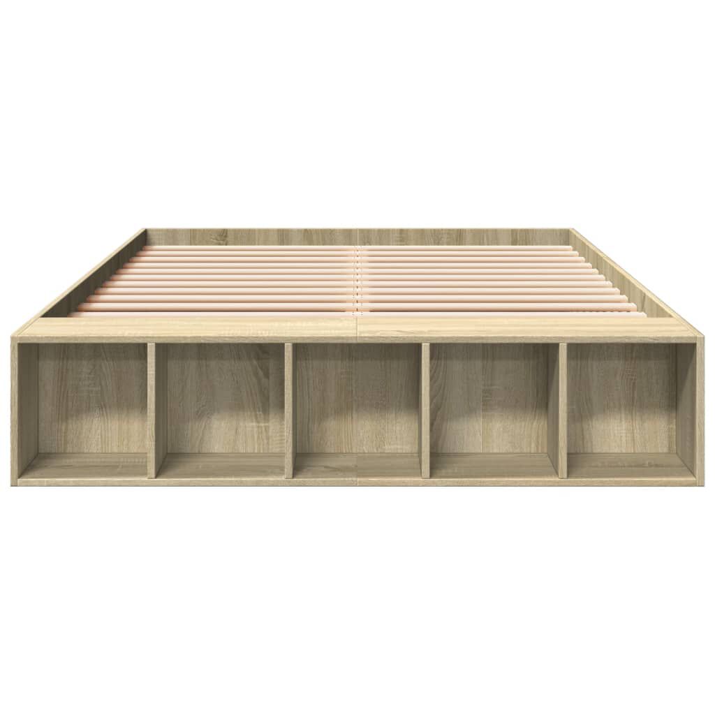 vidaXL Πλαίσιο Κρεβατιού Sonoma Δρυς 120x200 εκ. Επεξεργασμένο Ξύλο