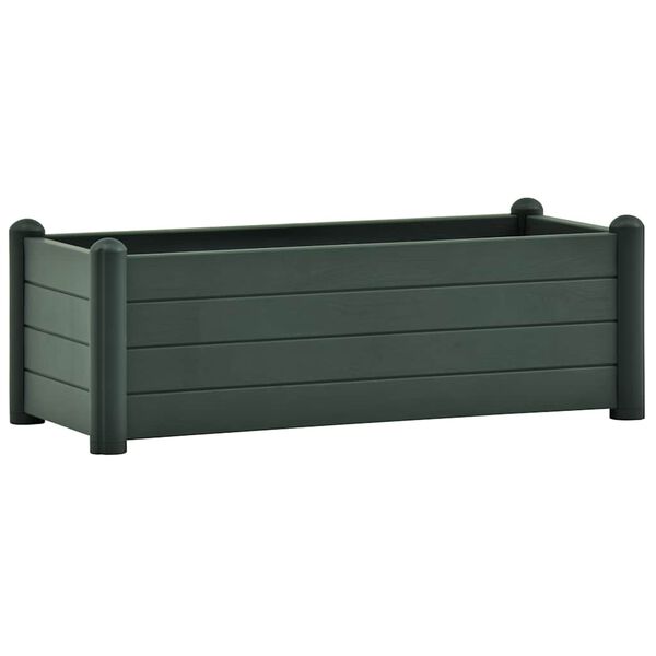 vidaXL Ζαρντινιέρα Υπερυψωμένη Πράσινη 100x43x35 εκ. Πολυπροπυλένιο