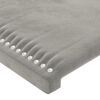 vidaXL Κεφαλάρι με Πτερύγια Ανοιχτό Γκρι 183x23x78/88 εκ. Βελούδινο