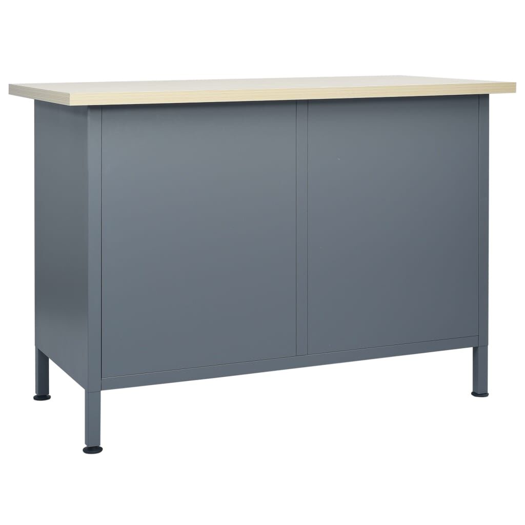 vidaXL Πάγκος Εργασίας Μαύρος 120 x 60 x 85 εκ. Ατσάλινος