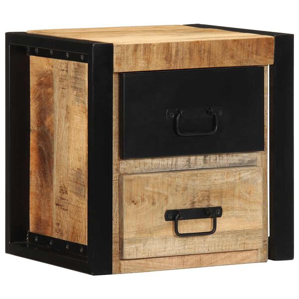 vidaXL Κομοδίνα 2 τεμάχια 40x35x40 cm Στερεό ακατέργαστο ξύλο Mango