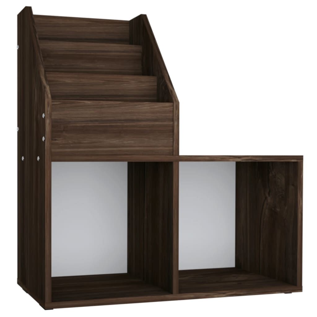 vidaXL Παιδική Ραφιέρα Περιοδ. Καπνιστή Δρυς 71x30x78,5εκ Επεξ. Ξύλο