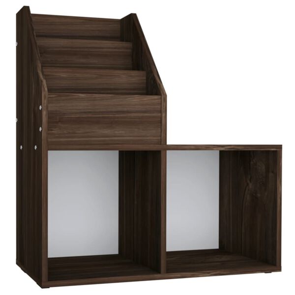 vidaXL Παιδική Ραφιέρα Περιοδ. Καπνιστή Δρυς 71x30x78,5εκ Επεξ. Ξύλο