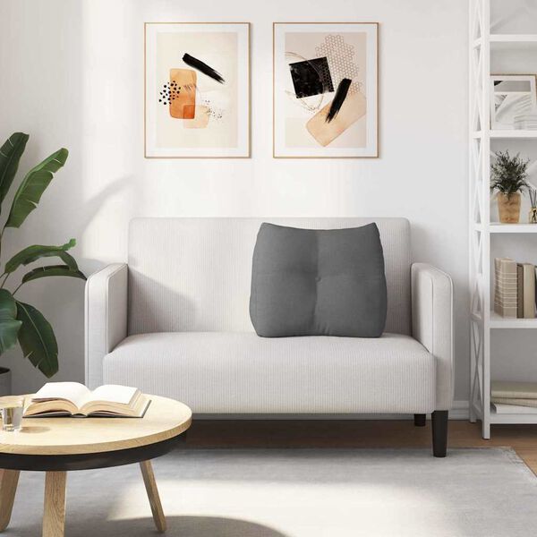 vidaXL Μαξιλάρι Πλάτης Σκούρο Γκρι 60 x 24 x 50 εκ ύφασμα