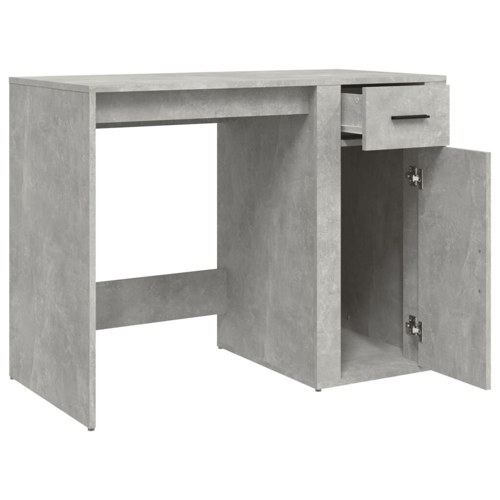 vidaXL Γραφείο Γκρι Σκυροδέματος 100x49x75 εκ. Επεξεργασμένο Ξύλο