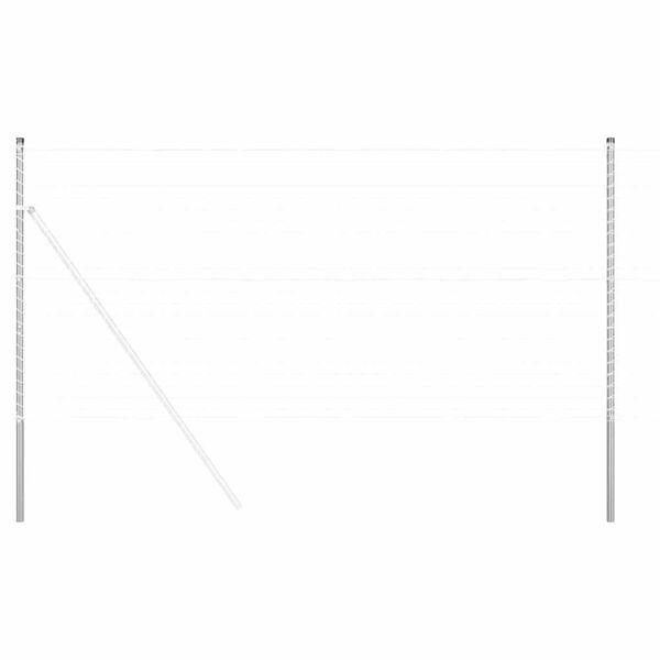 vidaXL Πό posts φράχτη 2 pcs Ασημί Ατσάλι με Επικάλυψη Πούδρας