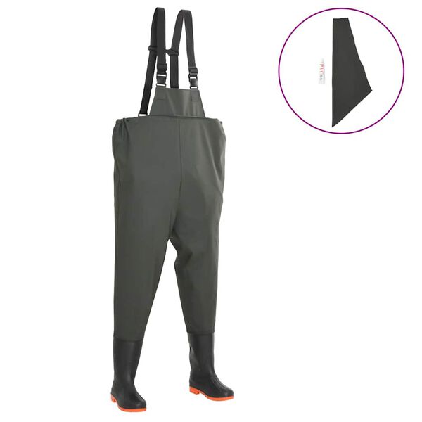 vidaXL Γαλότσες Στήθους Πράσινες Μέγεθος 41