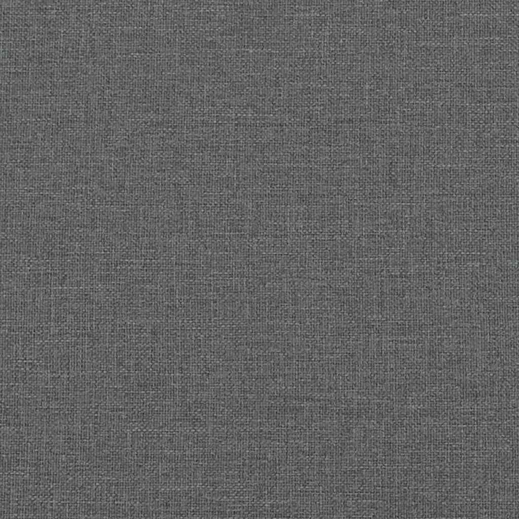 vidaXL Κρεβάτι Boxspring με Στρώμα Σκούρο Γκρι 120x190 εκ Υφασμάτινο