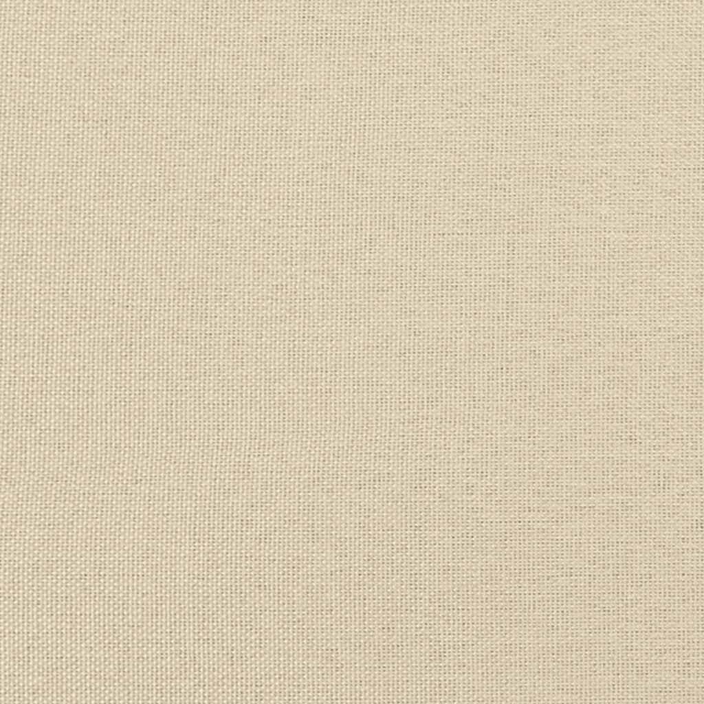 vidaXL Οθωμανικό κρεβάτι με στρώμα Cream 140x190cm ύφασμα