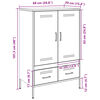 vidaXL Ντουλάπι Πράσινο Λαδί 68x39x101,5 εκ. από Ατσάλι