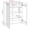 vidaXL Παπουτσοθήκη HAMAR Σκ. Γκρι 85x40x108 εκ. Μασίφ Ξύλο Πεύκου