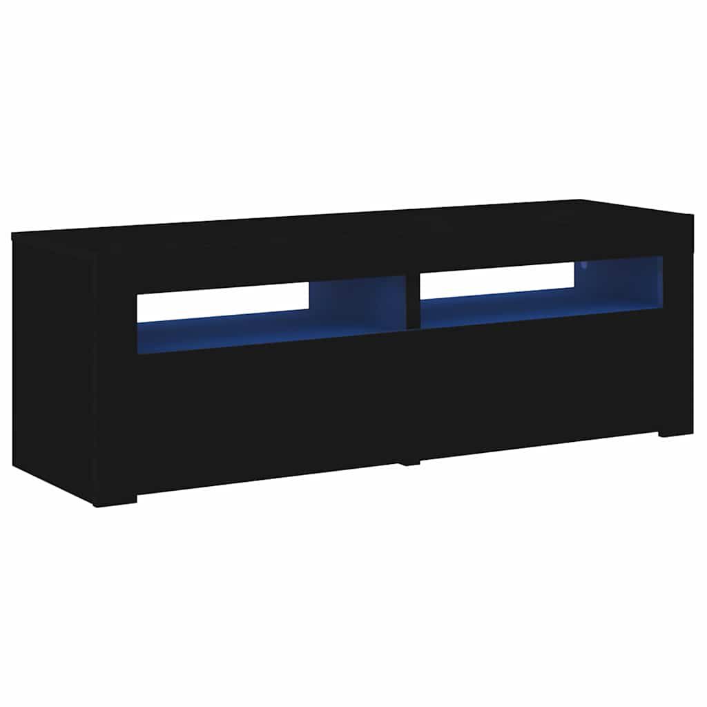 vidaXL Έπιπλο Τηλεόρασης με LED Μαύρο 120x35x40 εκ.