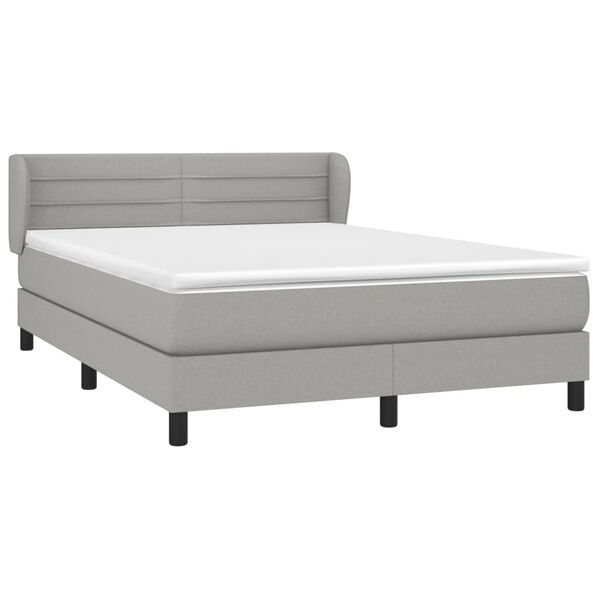 vidaXL &Kappa;&rho;&epsilon;&beta;ά&tau;&iota; Boxspring &mu;&epsilon; &Sigma;&tau;&rho;ώ&mu;&alpha; &Alpha;&nu;&omicron;&iota;&chi;&tau;ό &Gamma;&kappa;&rho;&iota; 140x190 &epsilon;&kappa;. &Upsilon;&phi;&alpha;&sigma;&mu;ά&tau;&iota;&nu;&omicron;