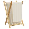 vidaXL Καλάθι Απλύτων Κρεμ Λευκό 41,5 x 36 x 63,5 εκ. Μπαμπού