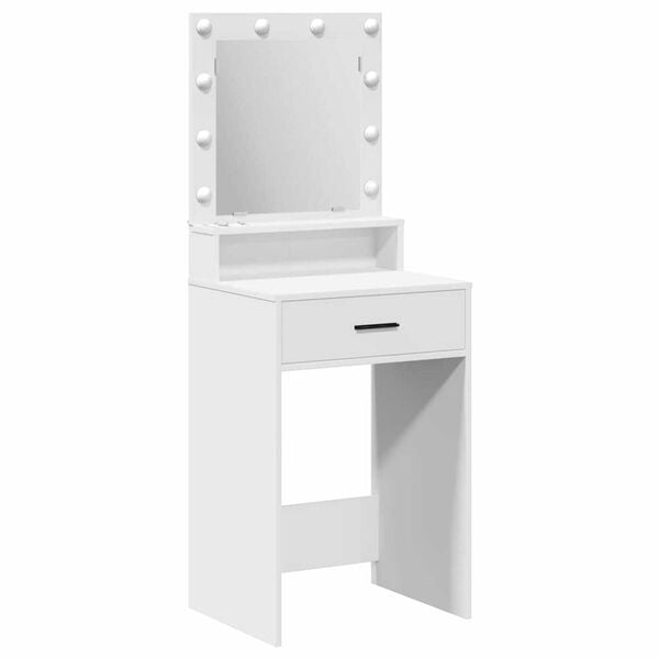 vidaXL Κομοδίνο με συρτάρι Λευκό 50 x 41 x 135 εκ Επεξεργασμένο ξύλο