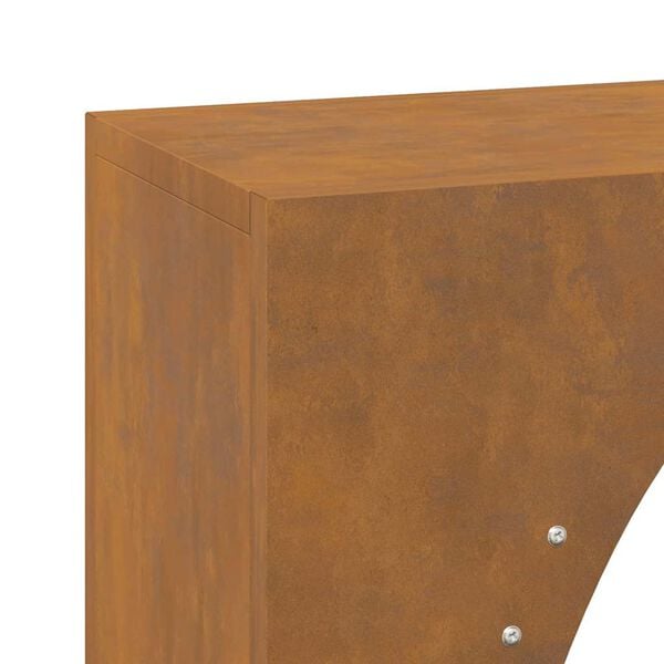 vidaXL Ράφι για καυσόξυλα 50x23x100 εκ. Ατσάλι σκληρυθέν στον αέρα