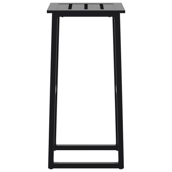 vidaXL Σκαμπό Μπαρ 2Τεμ. Μαύρα 38x38x80 εκ. Ατσάλι με Ηλ. Βαφή Πούδρας
