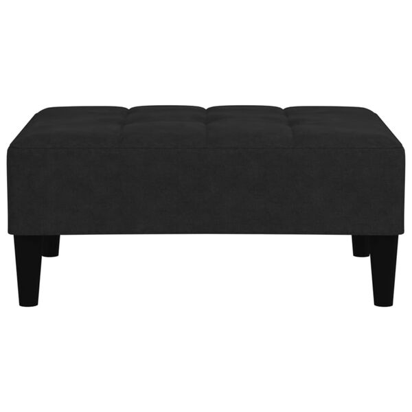 vidaXL Σκαμπό Μαύρο από Ύφασμα Μικροϊνών