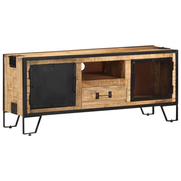 vidaXL Έπιπλο Τηλεόρασης 110 x 31 x 46 εκ. από Ακατέργαστο Ξύλο Μάνγκο