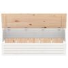 vidaXL Κουτί Αποθήκευσης Λευκό 109x36,5x33 εκ από Μασίφ Ξύλο Πεύκου