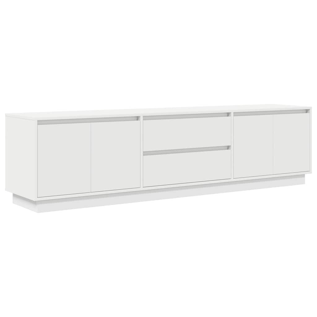 vidaXL Έπιπλο Τηλεόρασης με LED Λευκό 193,5x41x50 εκ.