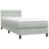 vidaXL &Kappa;&rho;&epsilon;&beta;ά&tau;&iota; Boxspring &mu;&epsilon; &Sigma;&tau;&rho;ώ&mu;&alpha; & LED &Alpha;&nu;&omicron;&iota;&chi;&tau;ό &Gamma;&kappa;&rho;&iota; 80x210 &epsilon;&kappa;. &Beta;&epsilon;&lambda;&omicron;ύ&delta;&iota;&nu;&omicron;
