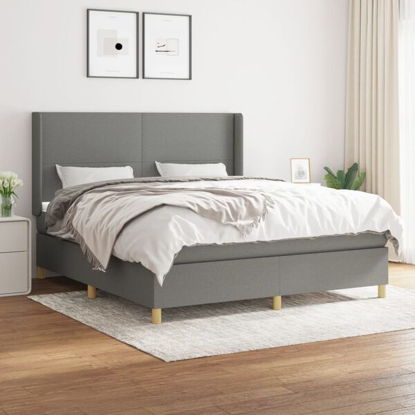 vidaXL &Kappa;&rho;&epsilon;&beta;ά&tau;&iota; Boxspring &mu;&epsilon; &Sigma;&tau;&rho;ώ&mu;&alpha; &Sigma;&kappa;&omicron;ύ&rho;&omicron; &Gamma;&kappa;&rho;&iota; 180x200 &epsilon;&kappa; &Upsilon;&phi;&alpha;&sigma;&mu;ά&tau;&iota;&nu;