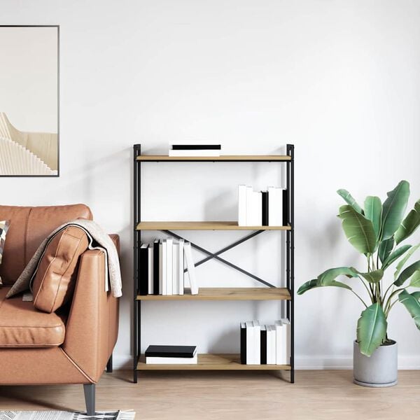 vidaXL &Rho;ά&phi;&iota; &Beta;&iota;&beta;&lambda;ί&omega;&nu; Artisan Oak 80 x 30 x 120 &epsilon;&kappa; &Epsilon;&pi;&epsilon;&xi;&epsilon;&rho;&gamma;&alpha;&sigma;&mu;έ&nu;&omicron; &xi;ύ&lambda;&omicron;