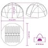 vidaXL Σκηνή Camping με στέγη Γκρι και πορτοκαλί 475 x 475 x 235 εκ.