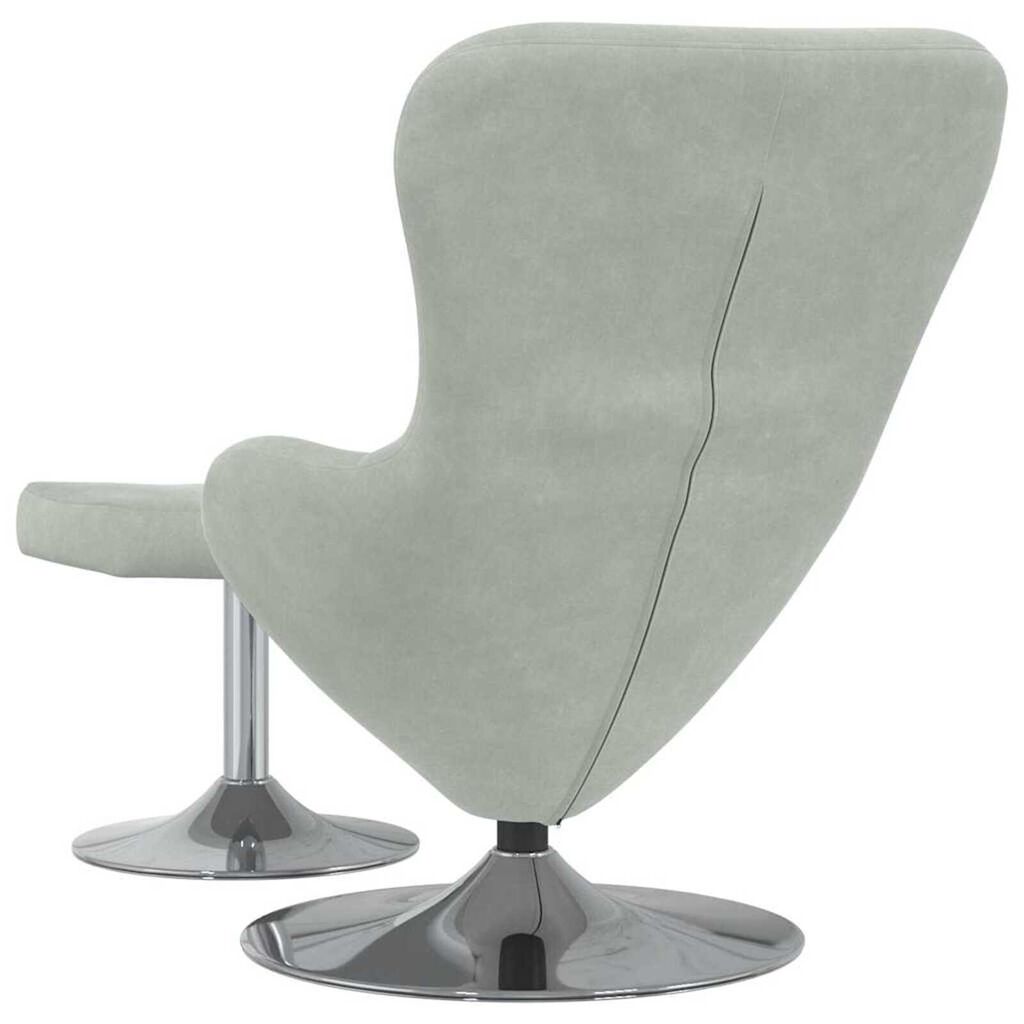 vidaXL Κάθισμα-αυγό 2 pcs Ανοιχτό γκρι 63 x 73 x 90 εκ Βελούδο
