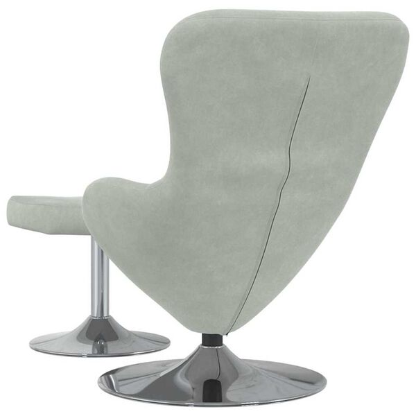 vidaXL Κάθισμα-αυγό 2 pcs Ανοιχτό γκρι 63 x 73 x 90 εκ Βελούδο