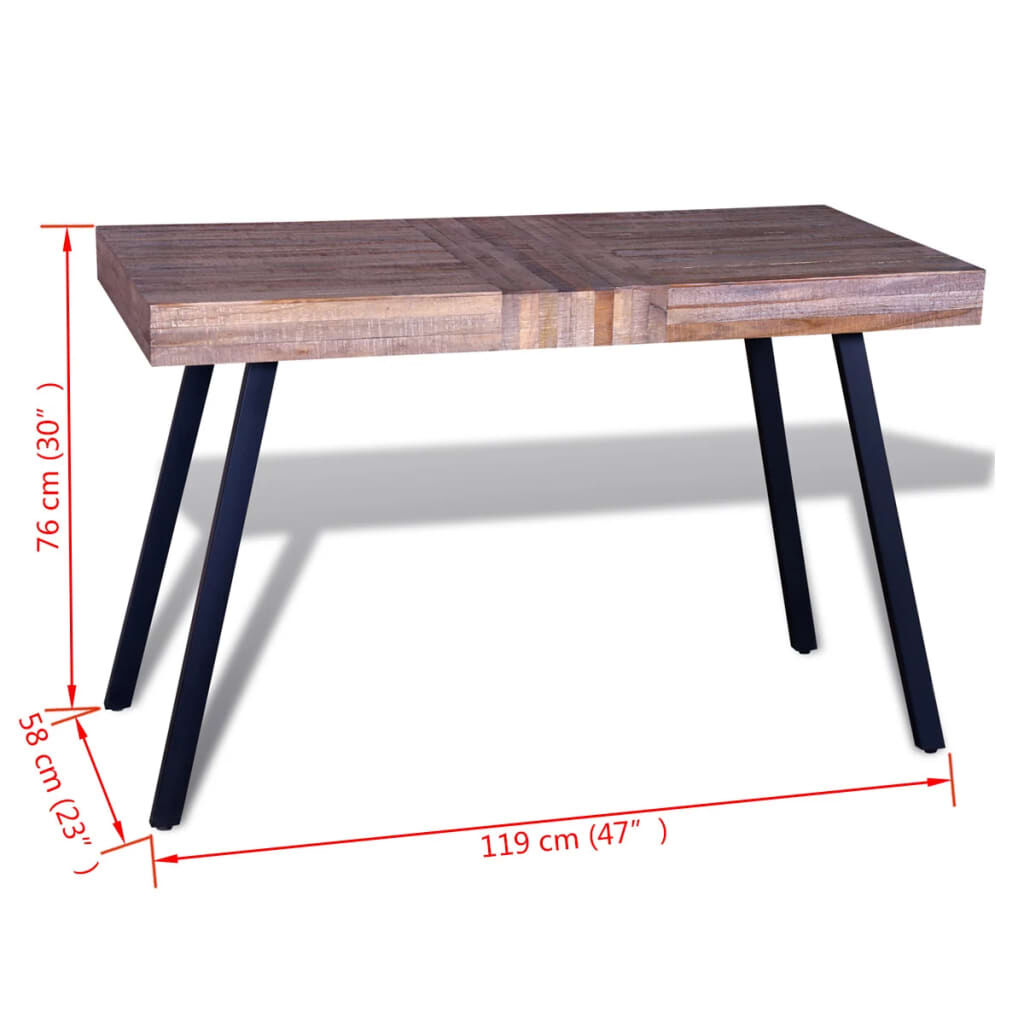 vidaXL Τραπέζι από Ανακυκλωμένο Ξύλο Teak
