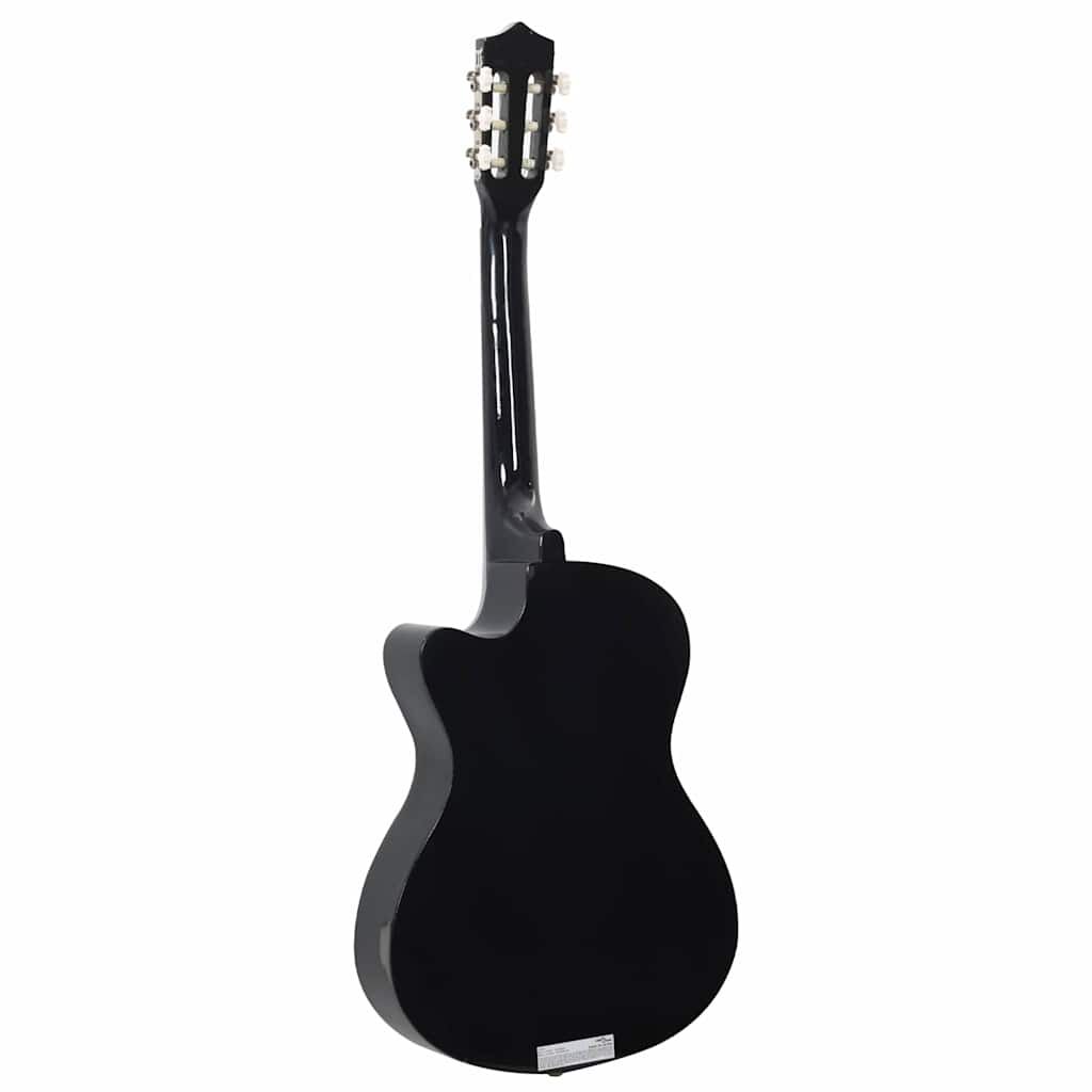 vidaXL Κιθάρα Western Classical Cutaway με 6 Χορδές Μαύρη 38"