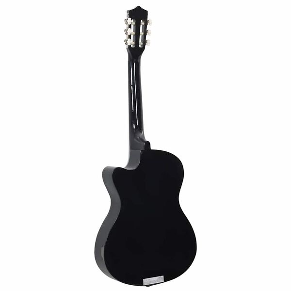 vidaXL Κιθάρα Western Classical Cutaway με 6 Χορδές Μαύρη 38"