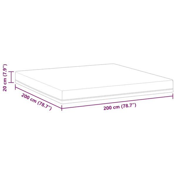 vidaXL Στρώμα Λευκό, Μπλε 200 x 200 cm Pěna