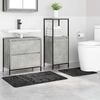 vidaXL Σετ Μάτ Μπάνιου Αντιολισθητικό 2 pcs Σκούρο Γκρι PP