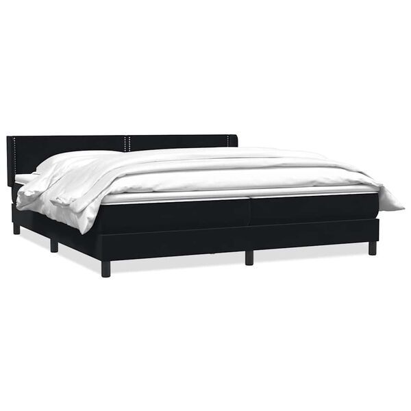 vidaXL &Kappa;&rho;&epsilon;&beta;ά&tau;&iota; Boxspring &mu;&epsilon; &Sigma;&tau;&rho;ώ&mu;&alpha; &Mu;&alpha;ύ&rho;&omicron; 200x210 &epsilon;&kappa;. &Beta;&epsilon;&lambda;&omicron;ύ&delta;&iota;&nu;&omicron;