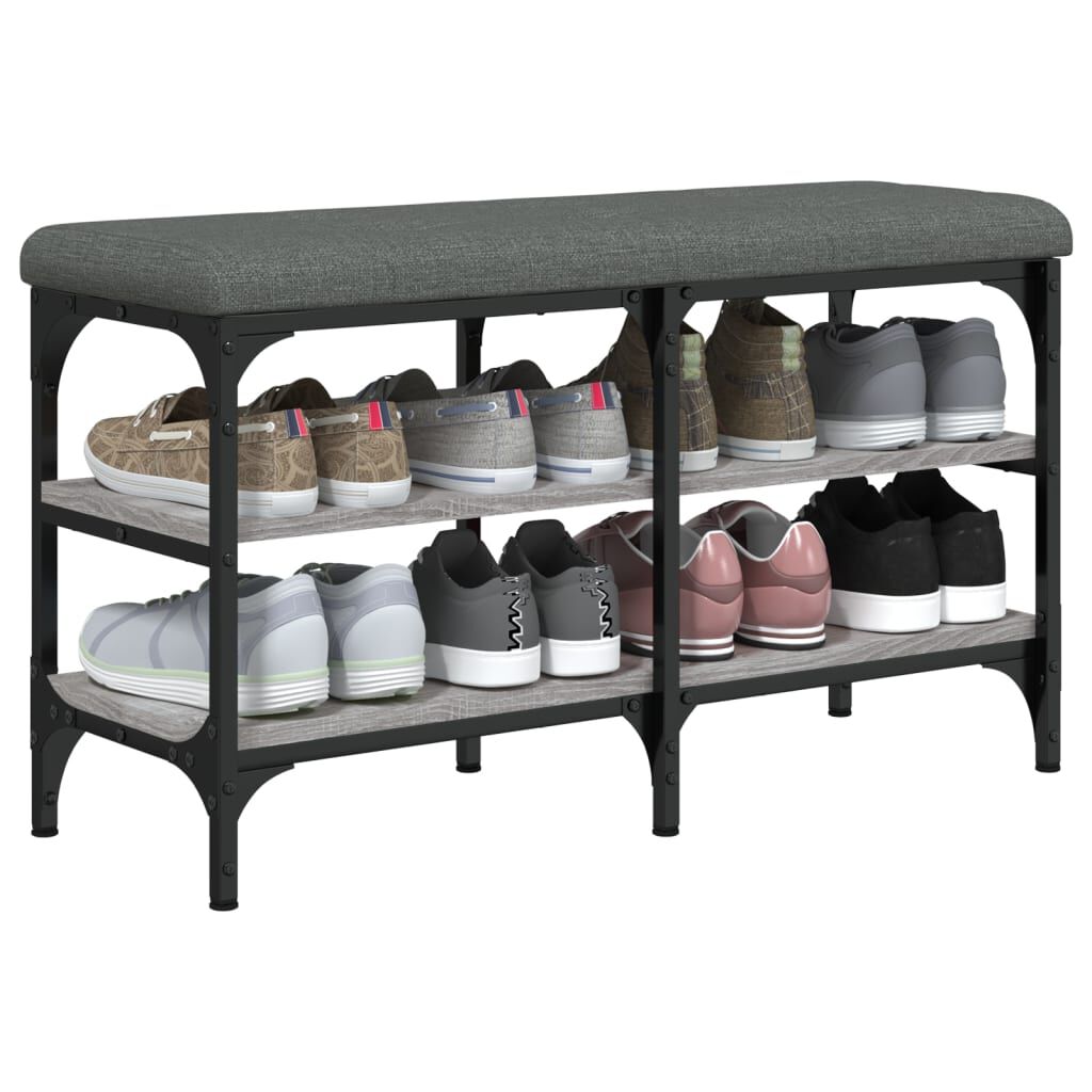 vidaXL Παπουτσοθήκη Γκρι Sonoma 82x32x47 εκ. από Επεξεργασμένο Ξύλο