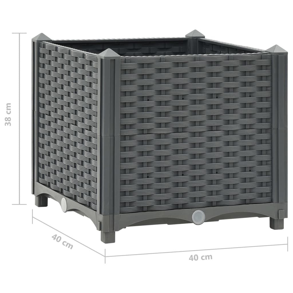 vidaXL Ζαρντινιέρα 40 x 40 x 38 εκ. από Πολυπροπυλένιο
