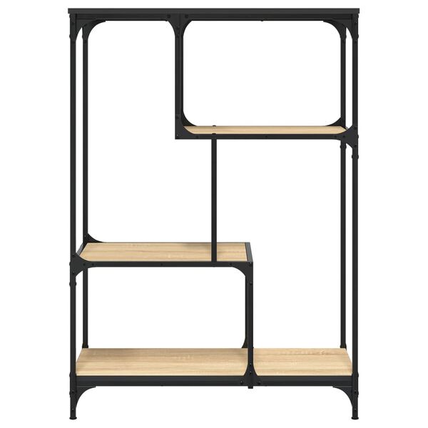 vidaXL Βιβλιοθήκη Sonoma Δρυς 81 x 36 x 115 εκ. Επεξεργ. Ξύλο / Ατσάλι