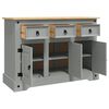 vidaXL Μπουφές Corona Γκρι 112x43x78 εκ. Μασίφ Ξύλο Μεξικάνικου Πεύκου