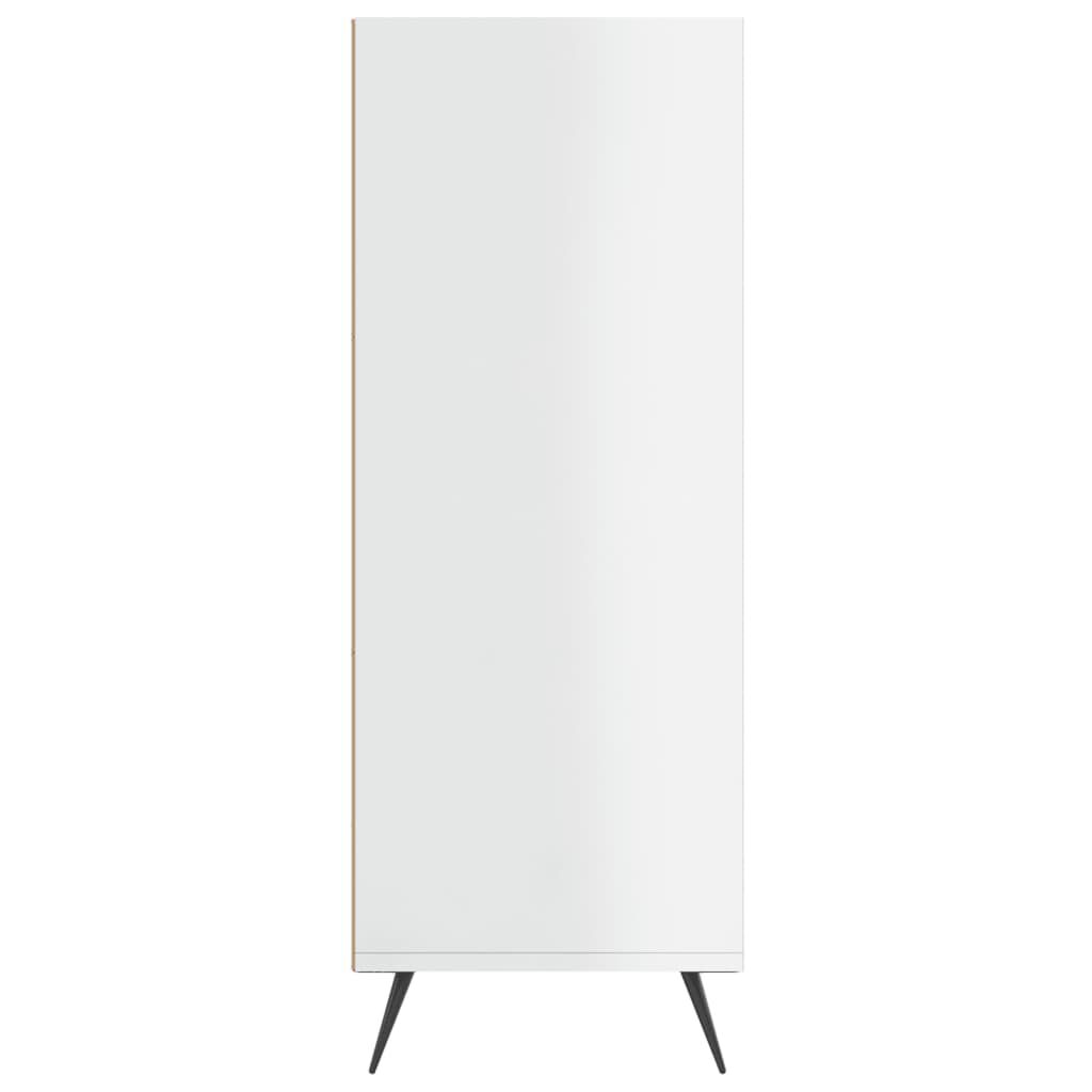 vidaXL Βιβλιοθήκη Γυαλιστερό Λευκό 69,5x32,5x90 εκ. Επεξεργασμένο Ξύλο